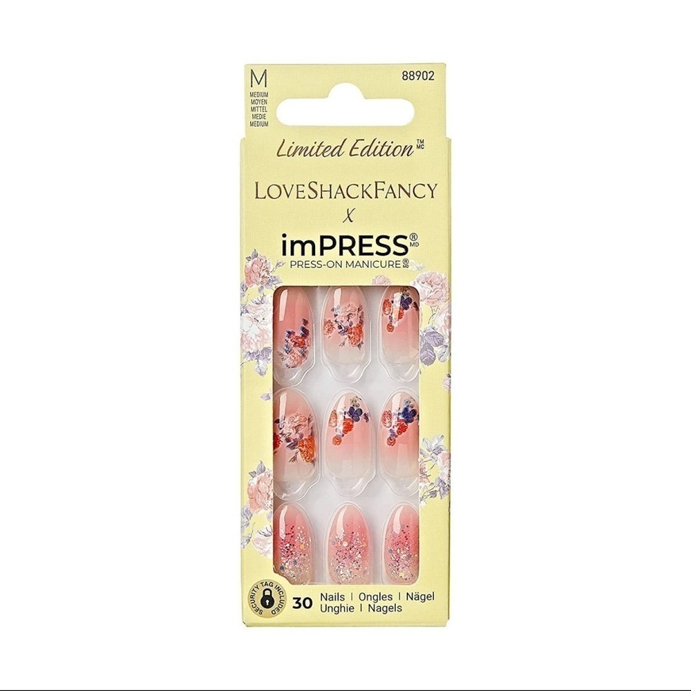 imPRESS LoveShackFancy Limited Edition Press-On Nails - Floral Red and Purple
